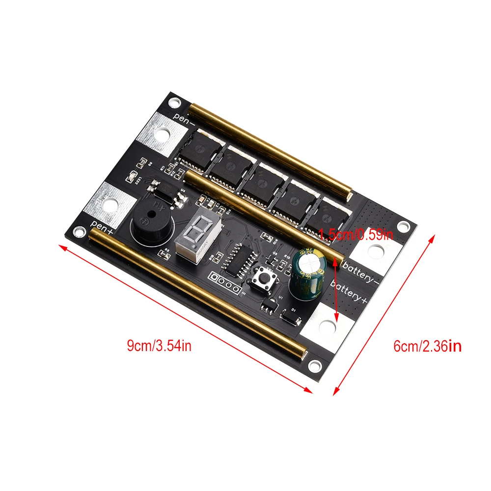 12V Spot welder 18650 Lithium battery pack Welding equipment Welding pen Control board Welding thickness 0.1-0.3 mm