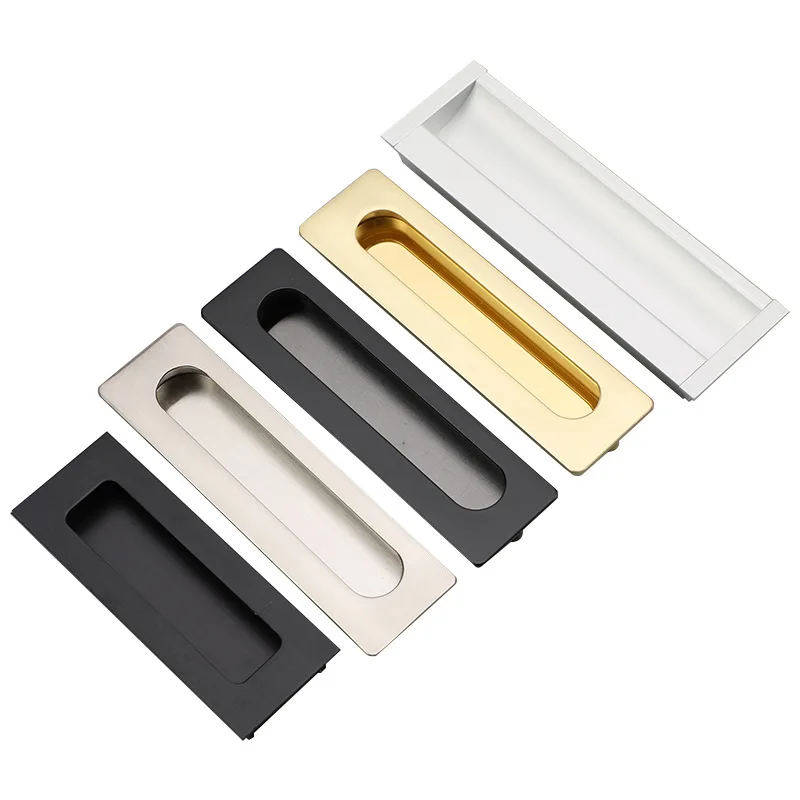Sliding Door Pulls Flush Door Handles, Flush Pulls Recessed Door Knobs Handles Hardware，Closet Door Pulls for Drawer Cabinet