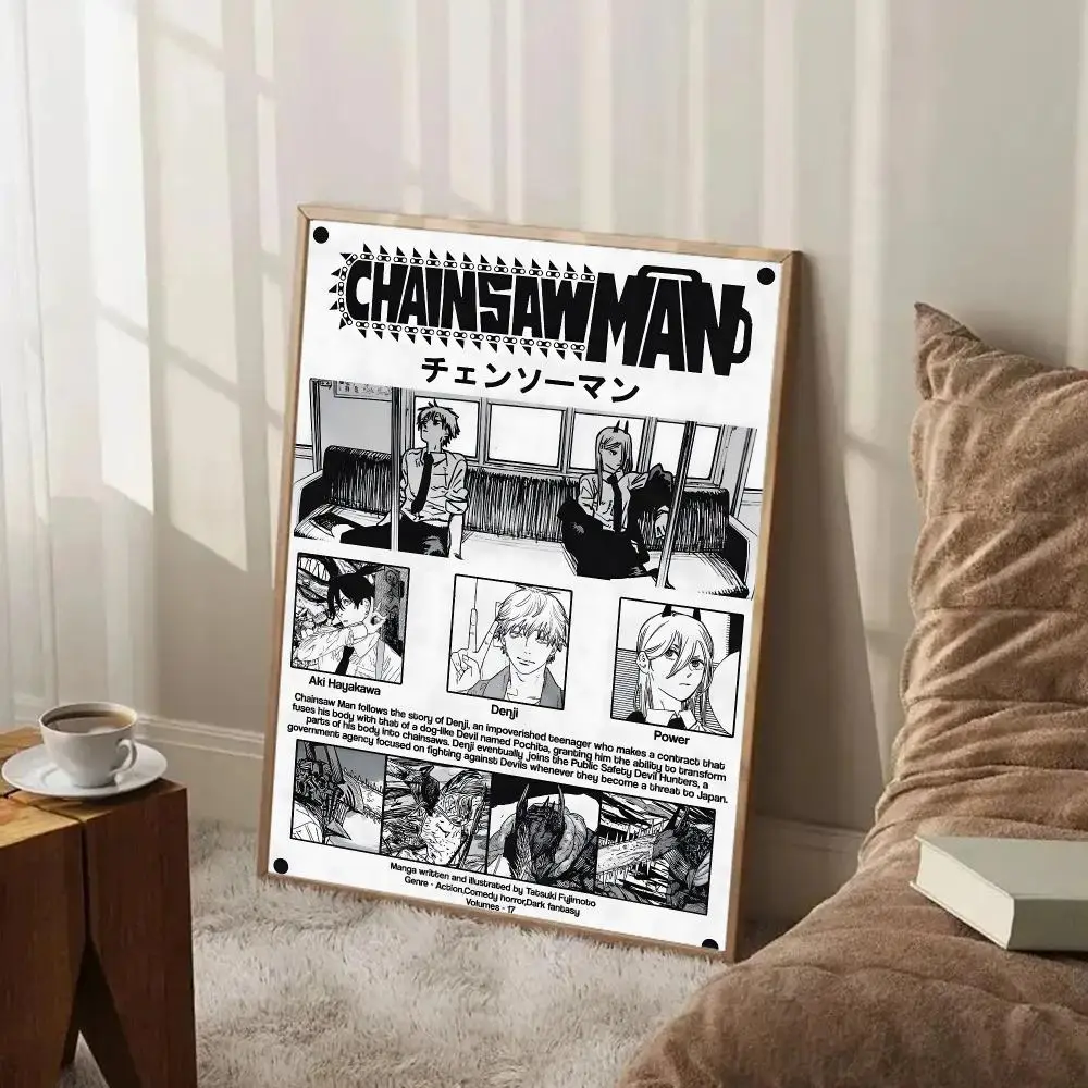 Anime Devil C-Chainsaw Man Poster, Gemälde, Wandkunst, Wandbild für Wohnzimmer, Heimdekoration und Geschenke – Detail 8
