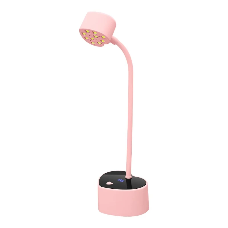 

Heart Mini Light Flexible Emitting Diode Nail Dryer Rechargeable Emitting Light with Rhinestone