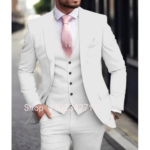 Pink Luxury Men Suits 2024 Terno Slim Fit 3 Piece Jacket Pant With Vest Groom Wedding Tuxedo Costume Homme Formal Occasion Terno 3 Pink Luxury Men Suits 2024 Terno Slim Fit 3 Piece Jacket Pant With Vest Groom Wedding Tuxedo Costume Homme Formal Occasion Terno 3