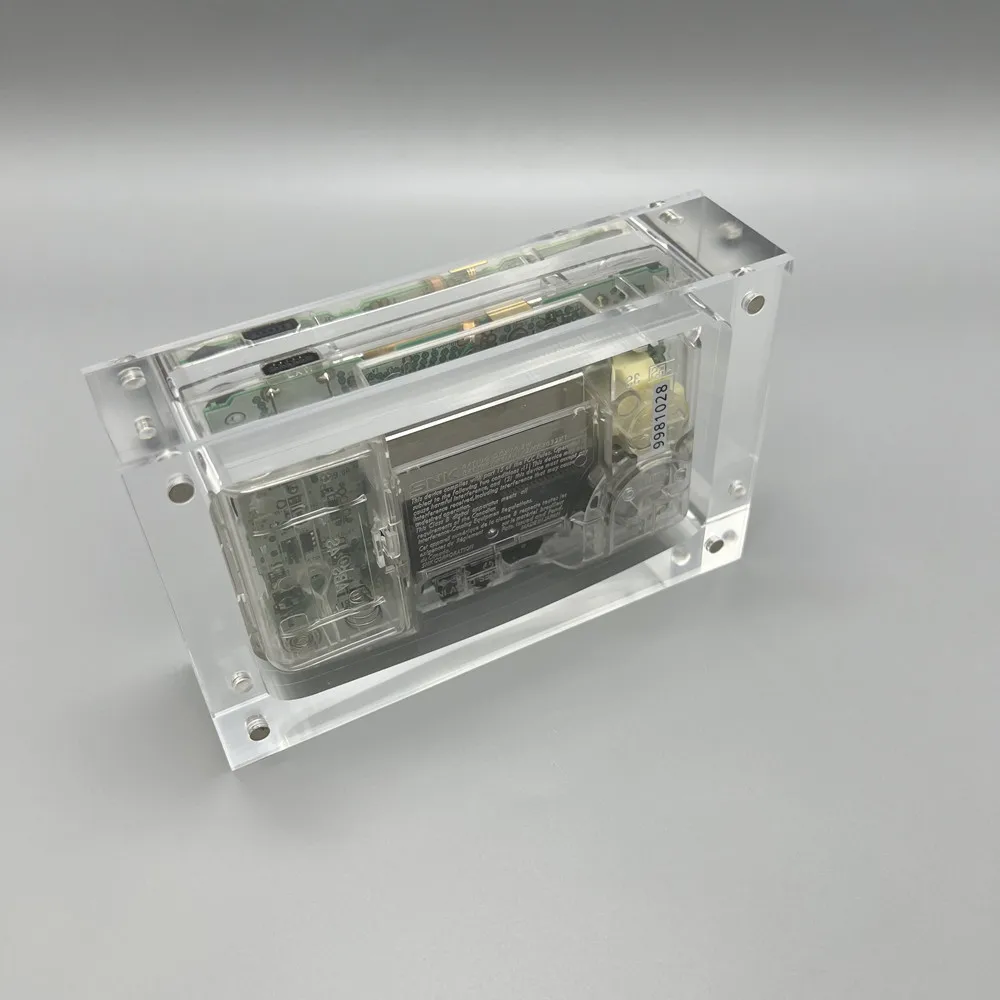 Caja de almacenamiento de consola de cubierta magnética acrílica de alta transparencia para Neo Geo Pocket Color NGPC