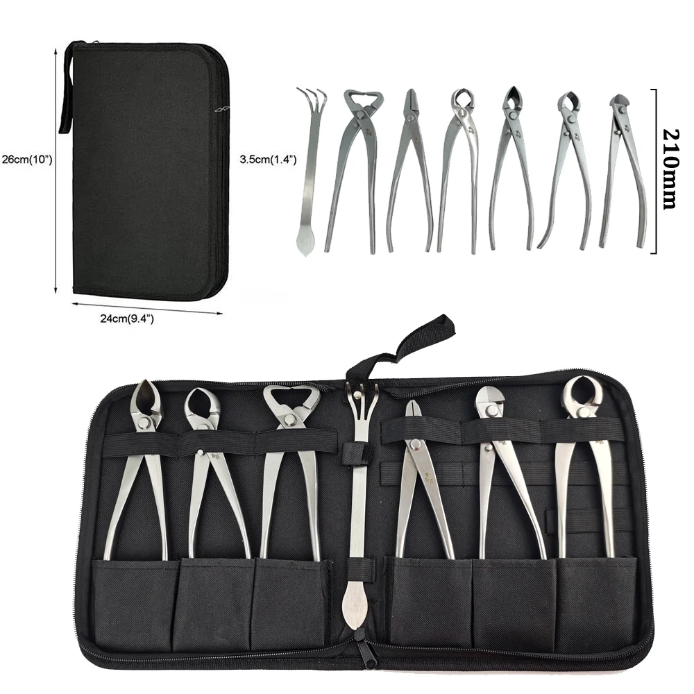 Bonsai tool Set Kit Stainless Steel Bonsai Scissors Knob Cutter Jin Pliers Trunk Splitter Garden Pruning Styling Tools