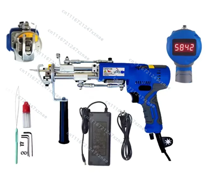 Rug Tufting Gun 2 in 1 Cut Pile Loop Pile Rug Tufting Machine Non-Slip Grip Carpet Tufting Gun with Digital Screen Control Speed