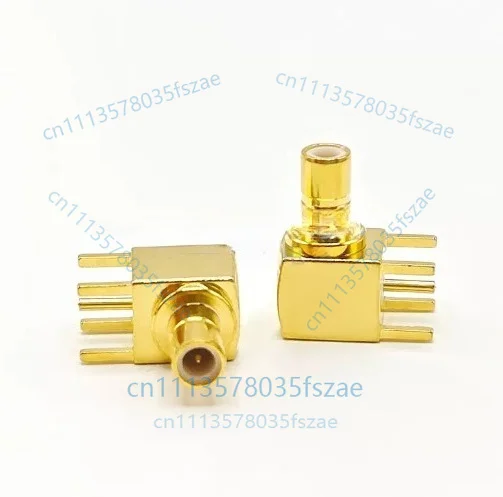 1pc connector smb-jwhd3 male pcb panel mount socket, insertion direction, overall length 13.5mm, right angle male, 50 ohm