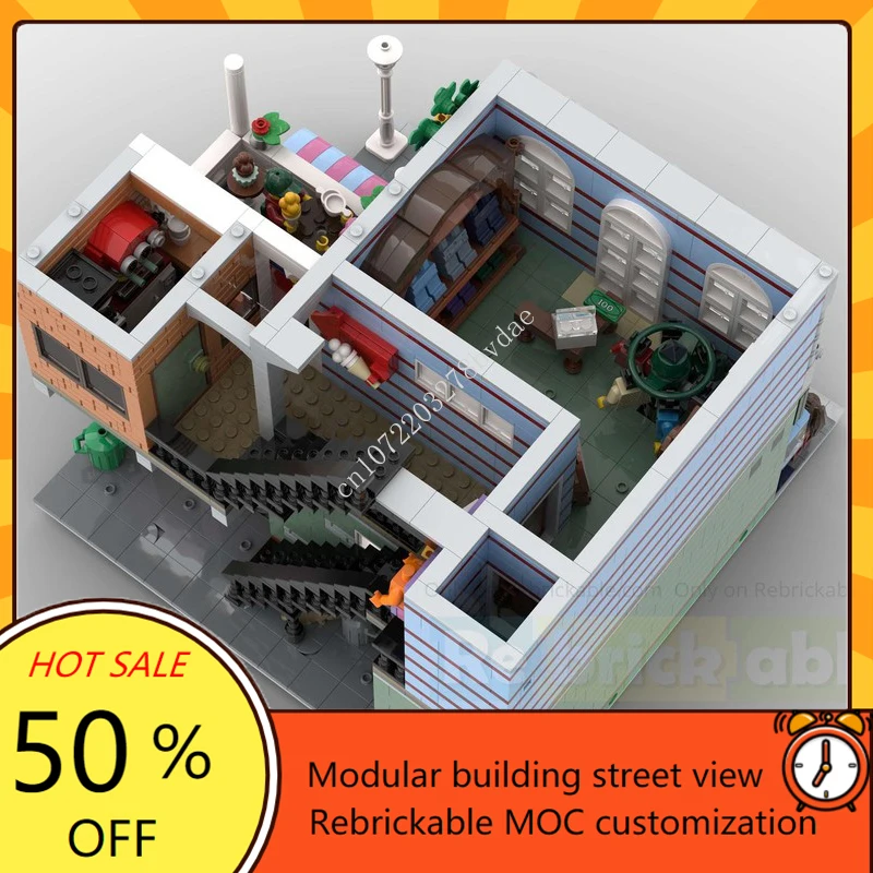 Décennie s de construction de modèle de vue sur la rue, épicerie modulaire, PRMOC créatif, architecture, assemblage de bricolage, jouets modèles, cadeaux, 4045 pièces