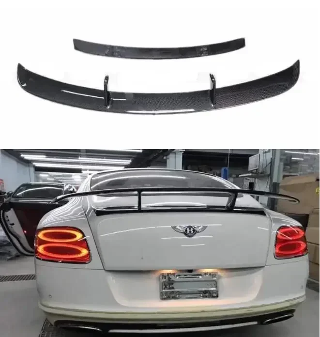 

New！ Real Carbon Fiber Car Rear Wing Trunk Lip Spoiler For Bentley Continental GT GTC 2012 2013 2014 2015 2016 2017