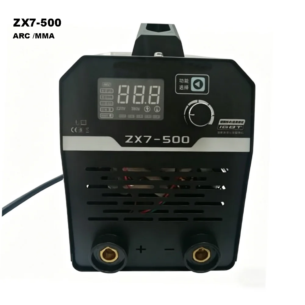 1PC Black Iron ZX7-500 Manual Arc Welder IGBT Inverter Welding Machine 220V/380V Dual Voltage Portable Industrial Welder