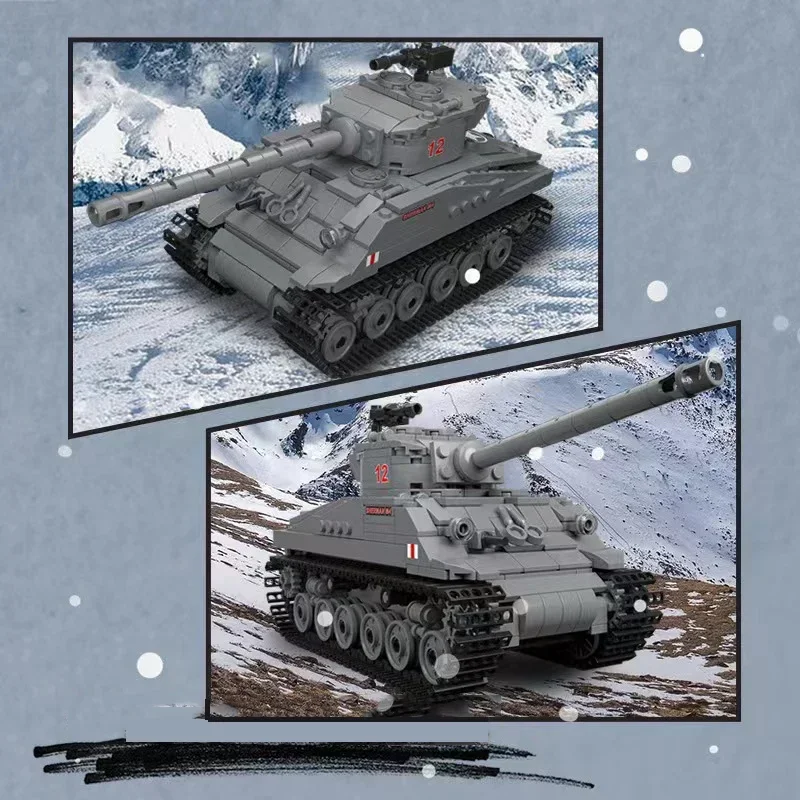 Différents Types de char militaire ww2 1:35, blocs de construction de l'armée Sherman M4 luciole T54, figurines de soldats, armes en briques, jouets pour enfants