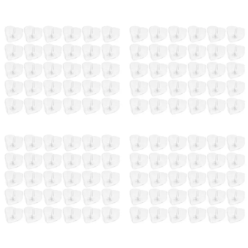 AC23-120PCS Heart Shaped Tea Light Candle Cups With Wicks Clear Love Heart Candle Wax Tins Jars Cases For DIY Candle Making