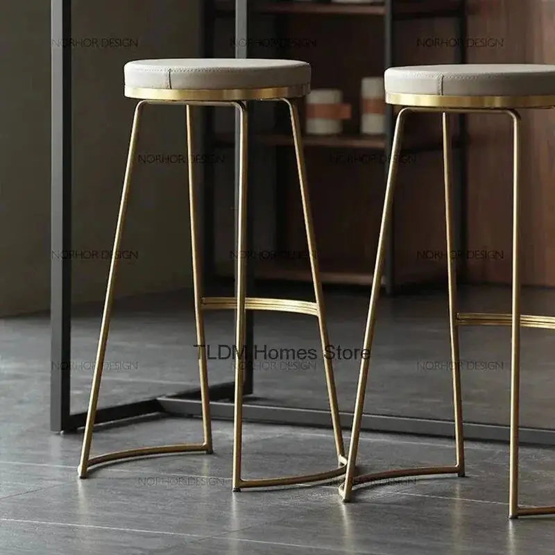 

Reception Metal Cushions Bar Chair Round Barstool Lounge High Table Bar Stool Desk Waiting Sillas Para Comedor Home Furniture