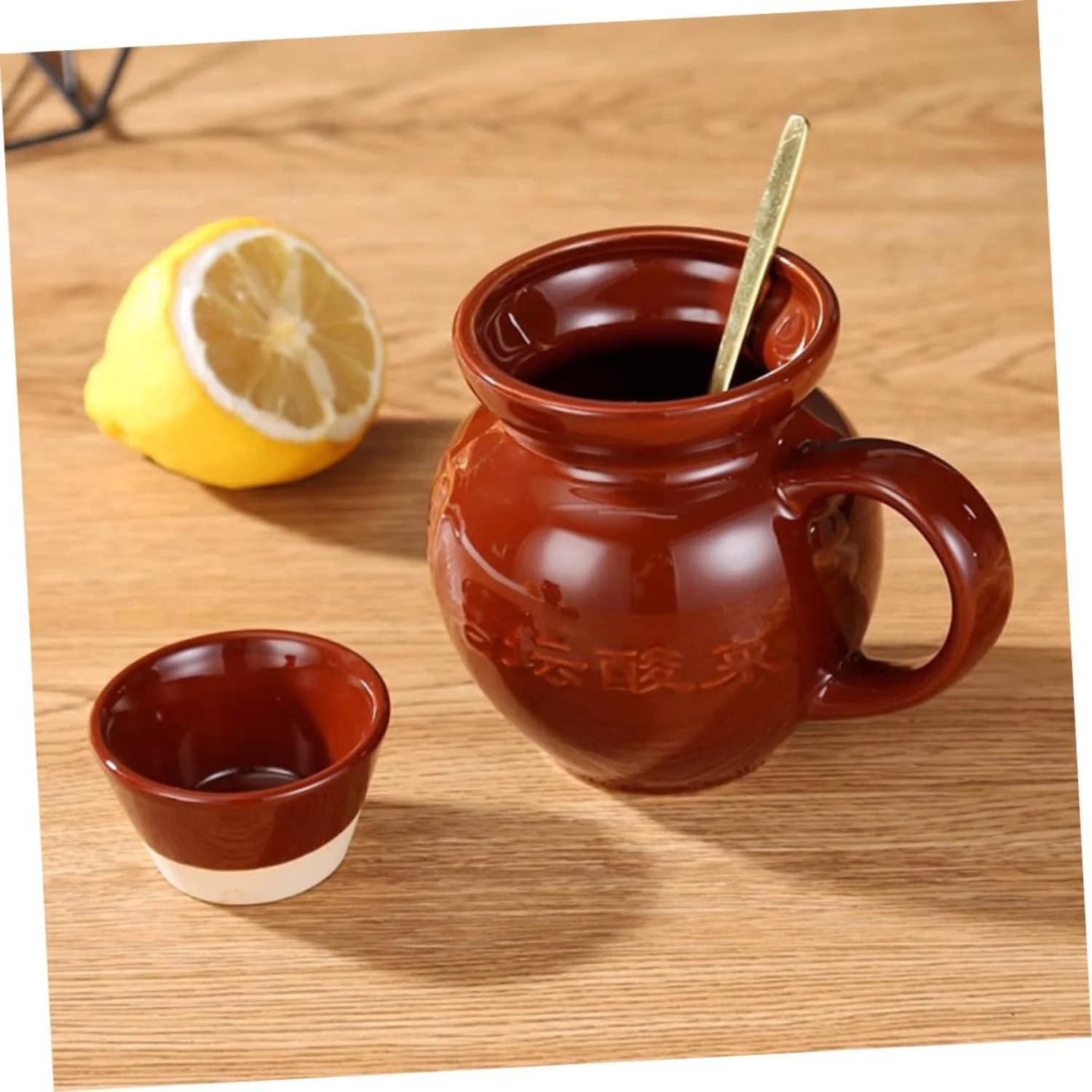 Funny Ceramic Coffee Mug Tea Cup with Handle for Desktop Office or Sauerkraut Altar - 1 Set Stainless Steel Water Milk Cup Gift