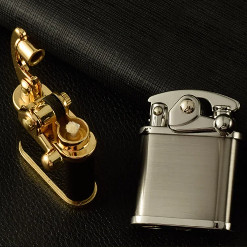 Authentic Zorro Kerosene Lighter Short Style Old-fashioned Grinding Wheel Rocker Arm Men's Gift Lighter Can Be Wholesaled