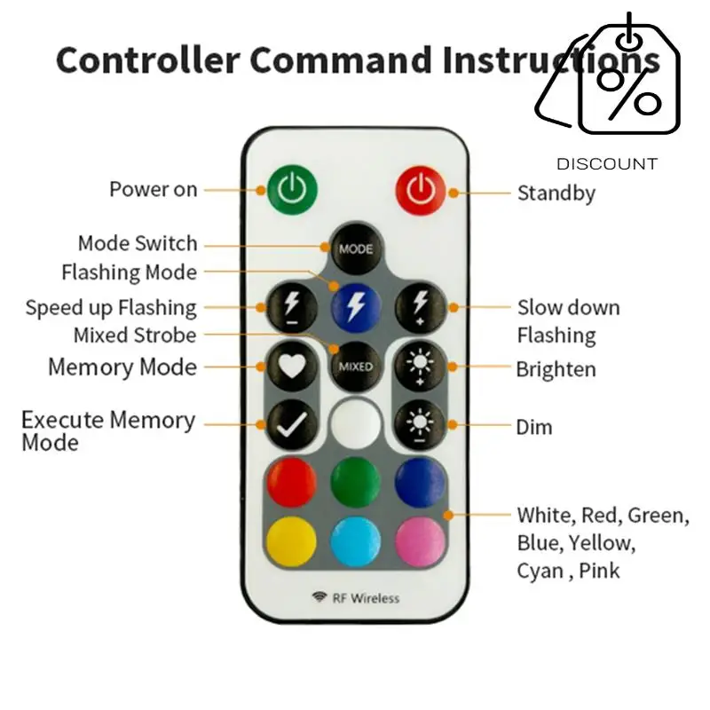 ABMF-ワイヤレス充電式 LED ストロボライト リモコン付き防水オートバイバイク車ドローン航空機用