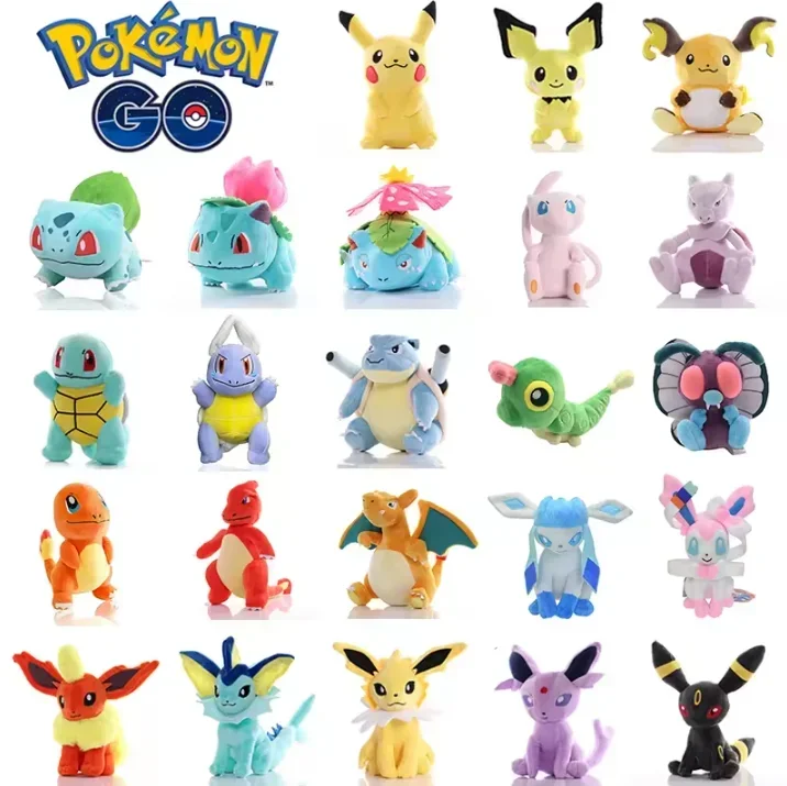 Pokemon Plush Froakie Ponyta Gastly Slowpoke Cubone Ekans Dedenne Magikarp Stuffed Doll, Anime Plushie, Kids Gift Home Decor