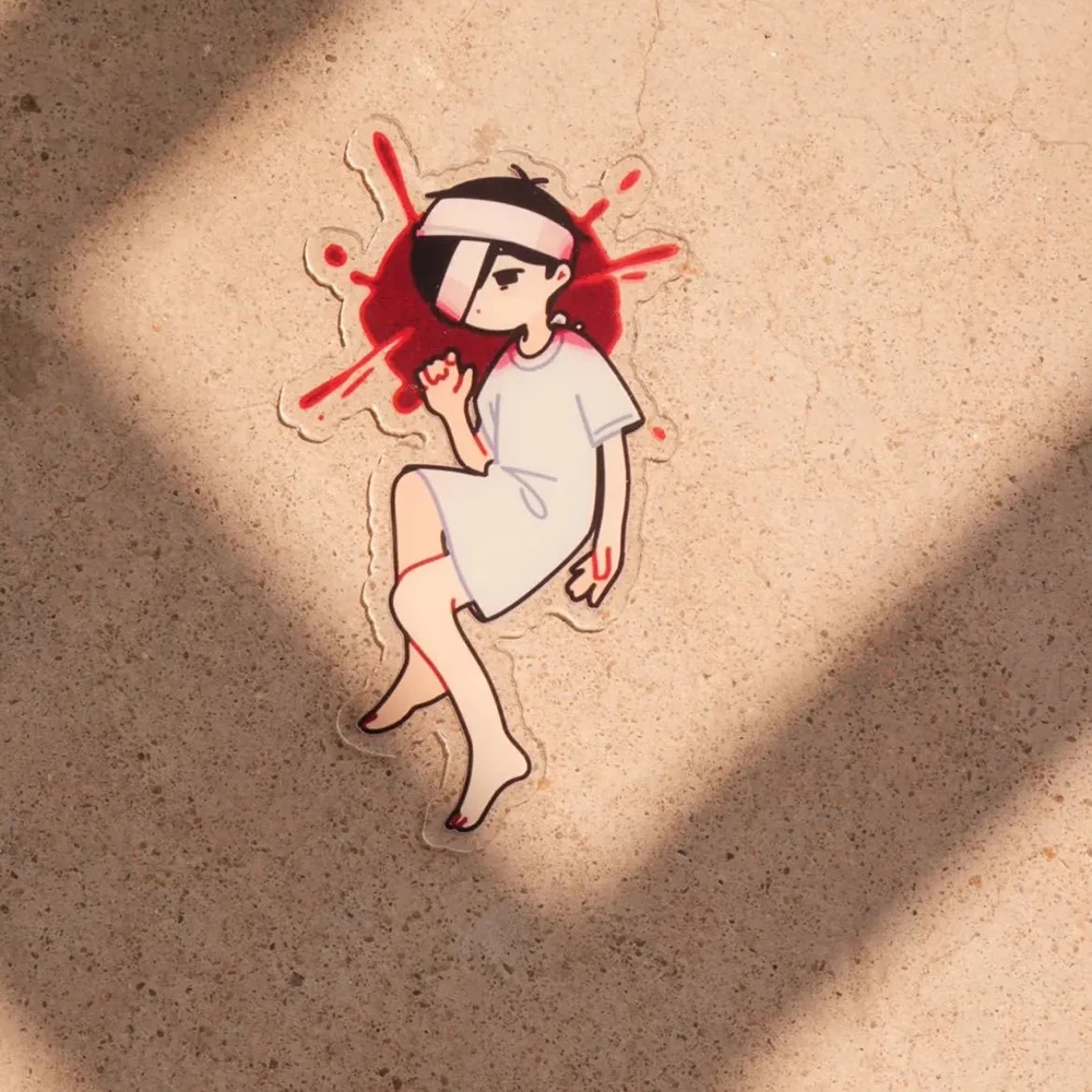 Game OMORI Cosplay Bookmark Student Office Supplies Reading Book Pages Acrylic Book Marking Creative Label Card