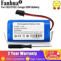 Battery for CECOTEC Conga 5290 Ultra Home; Kyvol Cybovac E20, Cybovac E30, Cybovac E31 PN:CECOTEC 93592 Robot Vacuum Cleaner