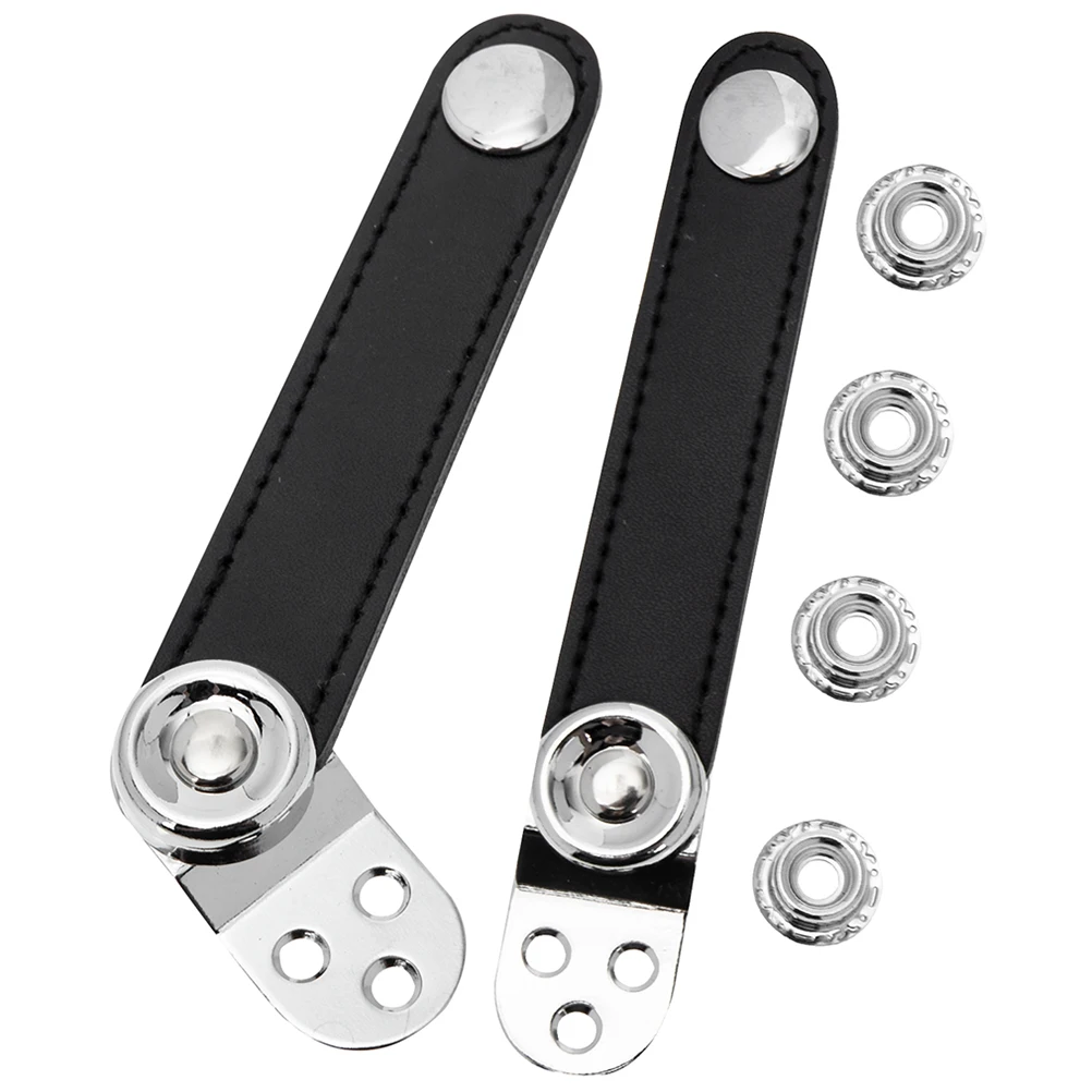 

2pcs Metal Connecting Buckle Bass Accordion Bellows Strap Steel 8 2cm Double Layer Black Musical Instrument Accessories