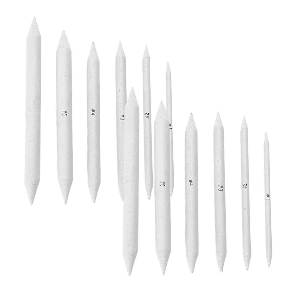 2 Sets Blending Stumps Drawing Tools Correction Pen Rice Paper Pencil White Sketch Rub Supplies Long Lasting Use For