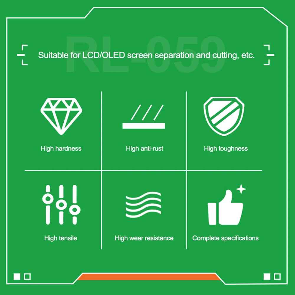 Relife RL-059D/E/F 0.03/0.05/0.08 مللي متر خاص قطع الأسلاك للهاتف المحمول LCD OLED شاشة فصل الهاتف أدوات إصلاح