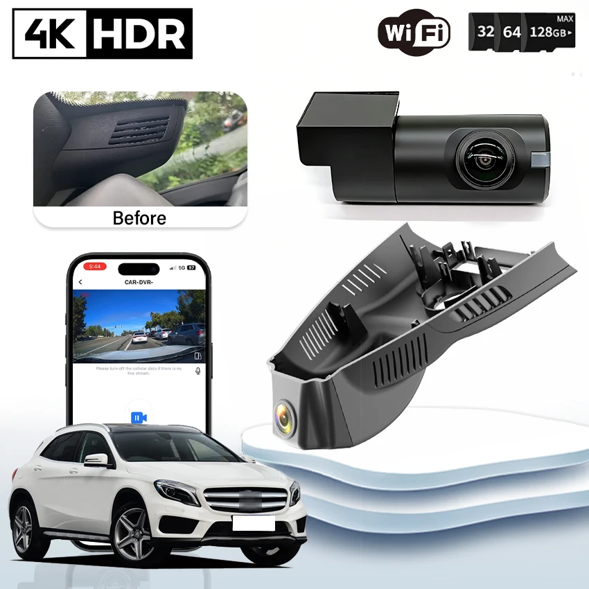 

Plug and play HD 4K Car Dvr For Mercedes-Benz MB GLA x156 cla180 gla 250 w117 A-Class 180i W176 2016-2019 Camera Video Recorder