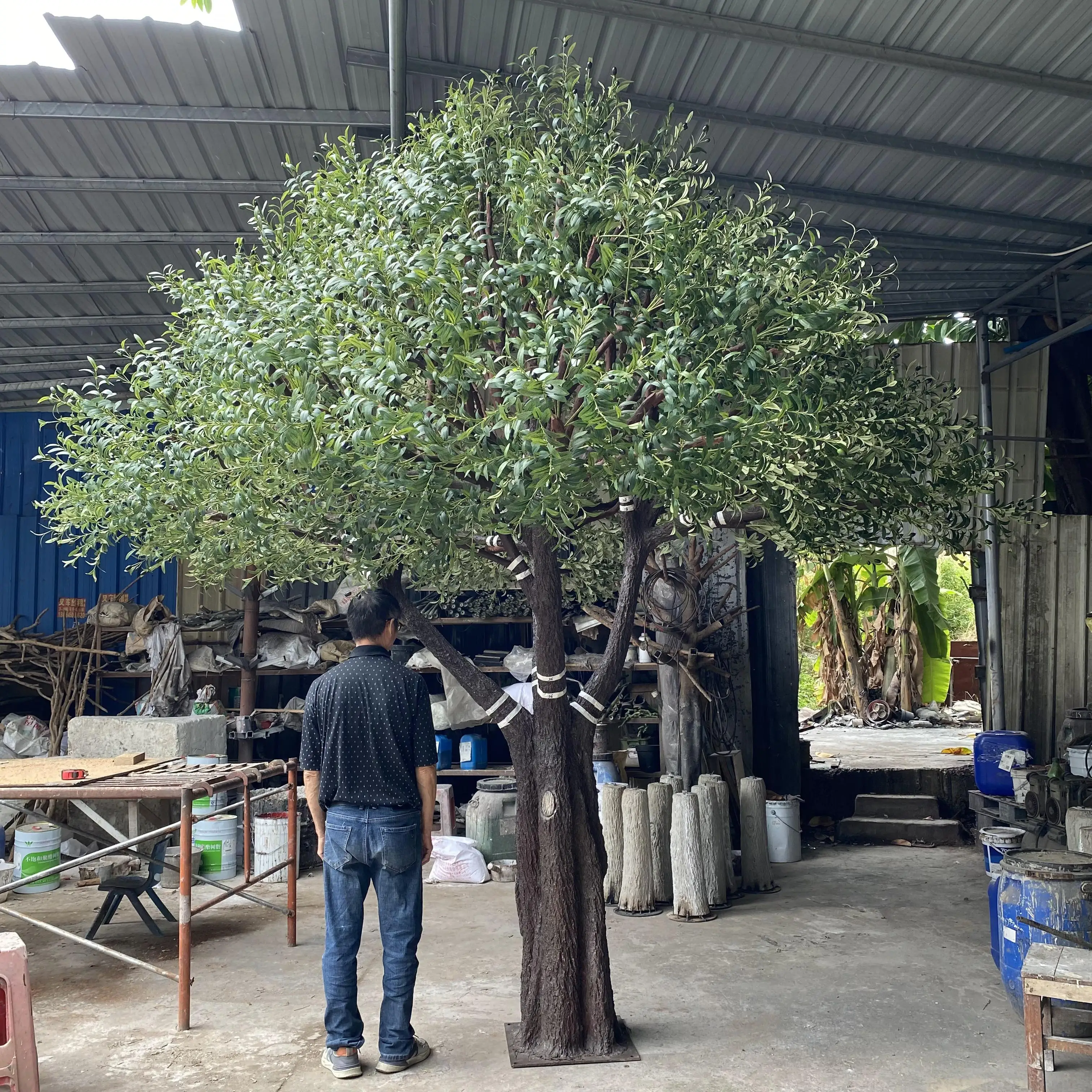 xx-Large Artificial Banyan Trees ,Faux Greenery Wishing Tree ,for Hotel Indoor, Outdoor Landscaping Bionic ,Decorative Plant#