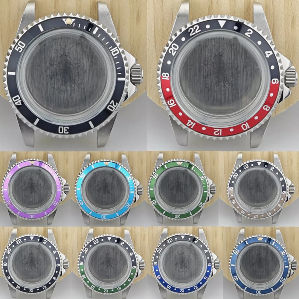 

39.5mm Retro Flat Mirror Mineral Glass Case NH35 Stainless Steel Watch Case for NH35 NH36 Mechanical Movement Watch Cover Shell