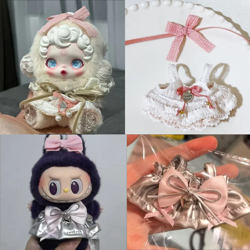 

17cm Labubu V2 Dress Skullpanda Cute Clothing Custom Fashion Dress 10cm Cotton Doll Clothing Linabell Exquisite Clothing