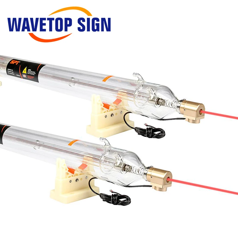 Tubo Laser WaveTopSign, CO2, 30-50W CO2 Laser Corte e Máquina de Gravura com Ponto Vermelho, Comprimento 730mm, 50mm