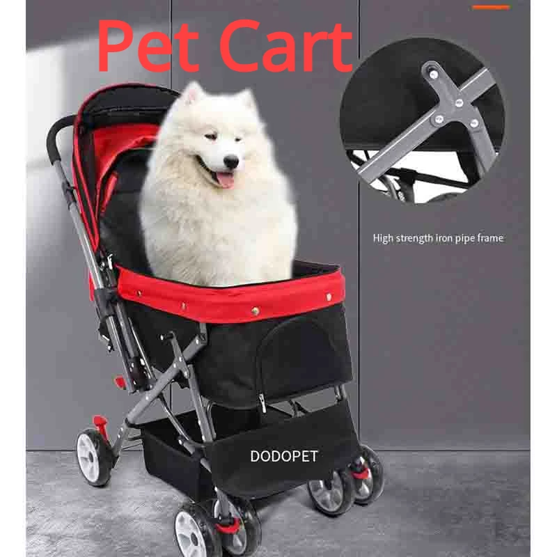 Dog Stroller Fashion Pet Cat Cart Outgoing Quick Installation Foldable Dog Cart High Quality Carts Small and Medium-sized Dogs