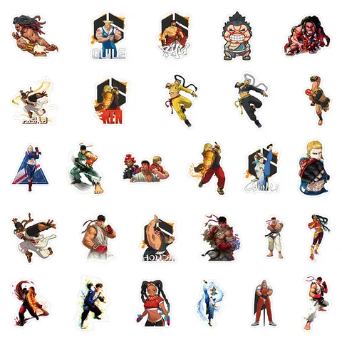 10/60PCS Street Fighter Stickers SNK VS. CAPCOM Game Waterproof DIY Stickers Decoration Notebook Mobile Guitar Suitcase Graffiti