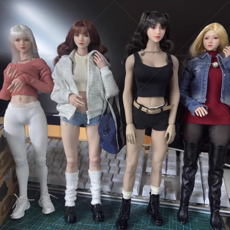 

i8toys I8-H005 1/6 Scale Female Head Sculpt Movable Eyes Beautiful Five Style Long Hair For 12-inch Dolls Action Figure Soldier