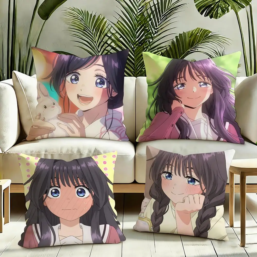 Fragrant Flower Blooms With Dignity Cushion Cover Silky Short Plush Invisible Zipper Dustproof Sofa Pillow Case for Home Decor