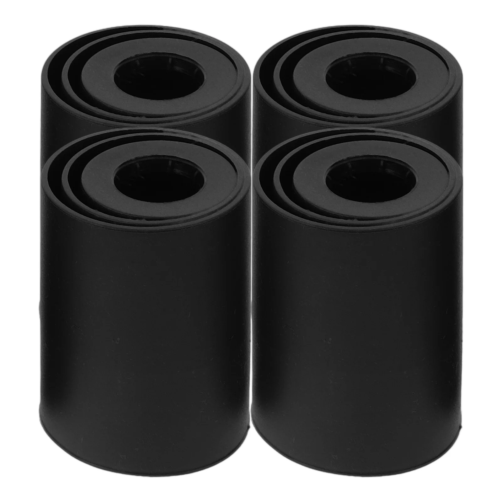 

4 Pcs Dust Cover Office Chair Cylinder Part Three-section Cup Lift Sleeve Black Nonskid