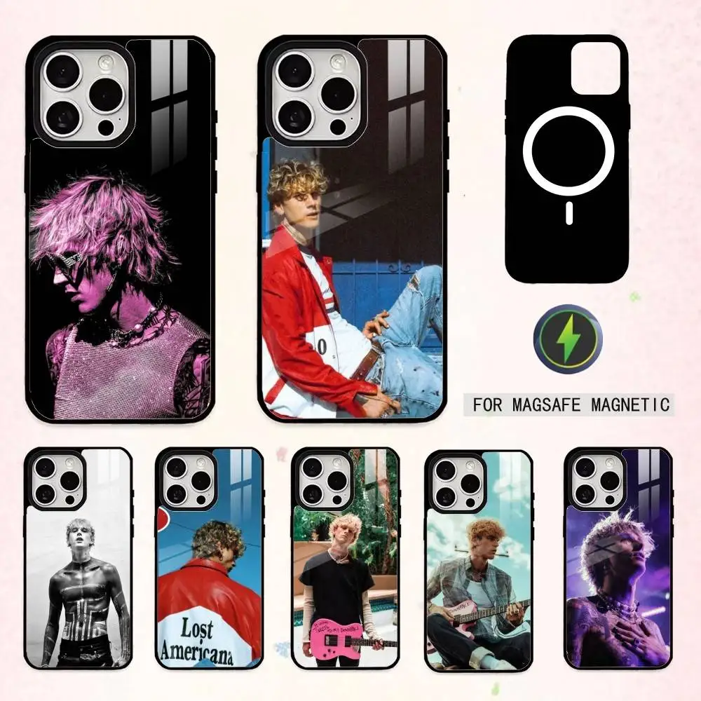 

Rock Music M-MGK Kelly Phone Case For iPhone17,16,15,14,13,12,11 Plus,Pro Max Magnetic For Magsafe Wireless Charging