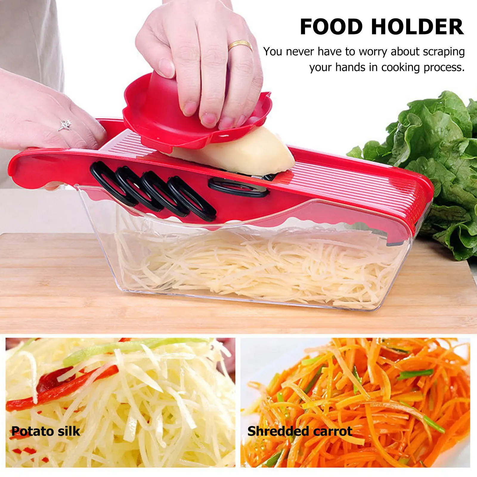 

1Pcs Food Safety Holder Finger Guard Sturdy Multi-Use Protector for Vegetable Fruit Meat Cheese Cutting Hand Protector