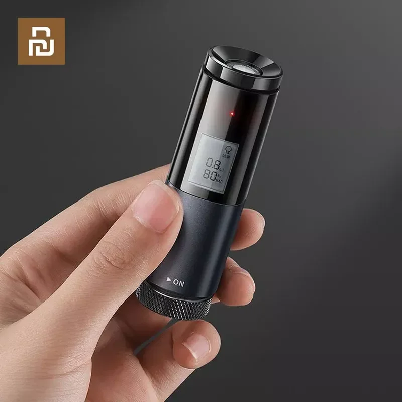يوبين Baseus التلقائي اختبار الكحول الكحول قابلة للشحن شاشة LED عرض عدم الاتصال الكوهوتور التنفس اختبار الكحول