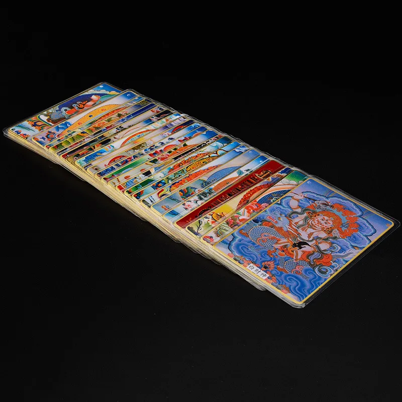 Copper Buddha Card Portable Shakyamuni Thangka Artwork Lotus Born Master Green Tara Statue Amulet