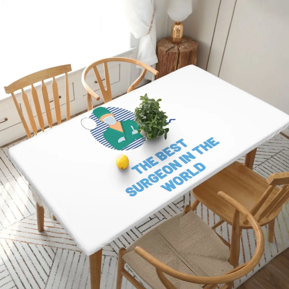 The Best Surgeon In The World Custom Rectangular Tablecloth Waterproof Table Cover for Dining Events Table Cloth