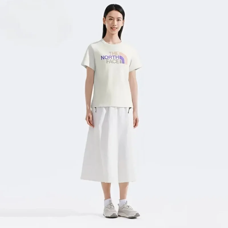 THE NORTH FACE Urban Exploration SS25 Letter Print Cotton Crew Neck T Shirt Mens Breathable Short Sleeve Casual