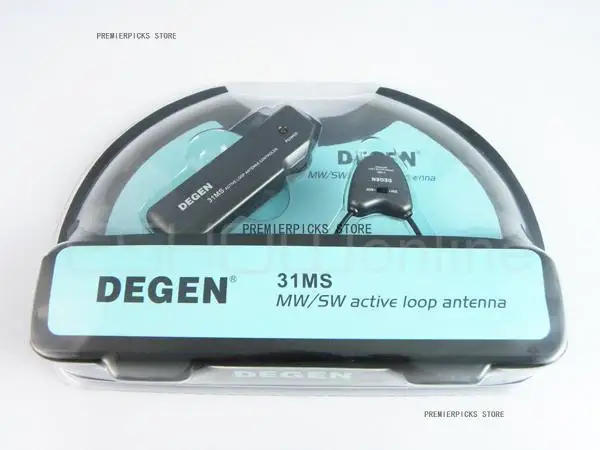 NEW DEGEN DE31MS هوائي حلقة ناعم نشط داخلي لـ MW & SW هوائي حلقة نشط متوسط الموجة قصيرة راديو هوائي خارجي
