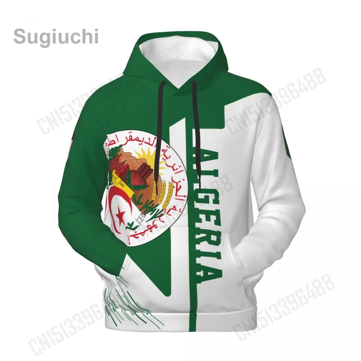 2025 Algeria 3D Fleece Hoodie Polyester Warm With Pocket Super Soft Men Women Sweatshirt Unisex Pullover Hoodies