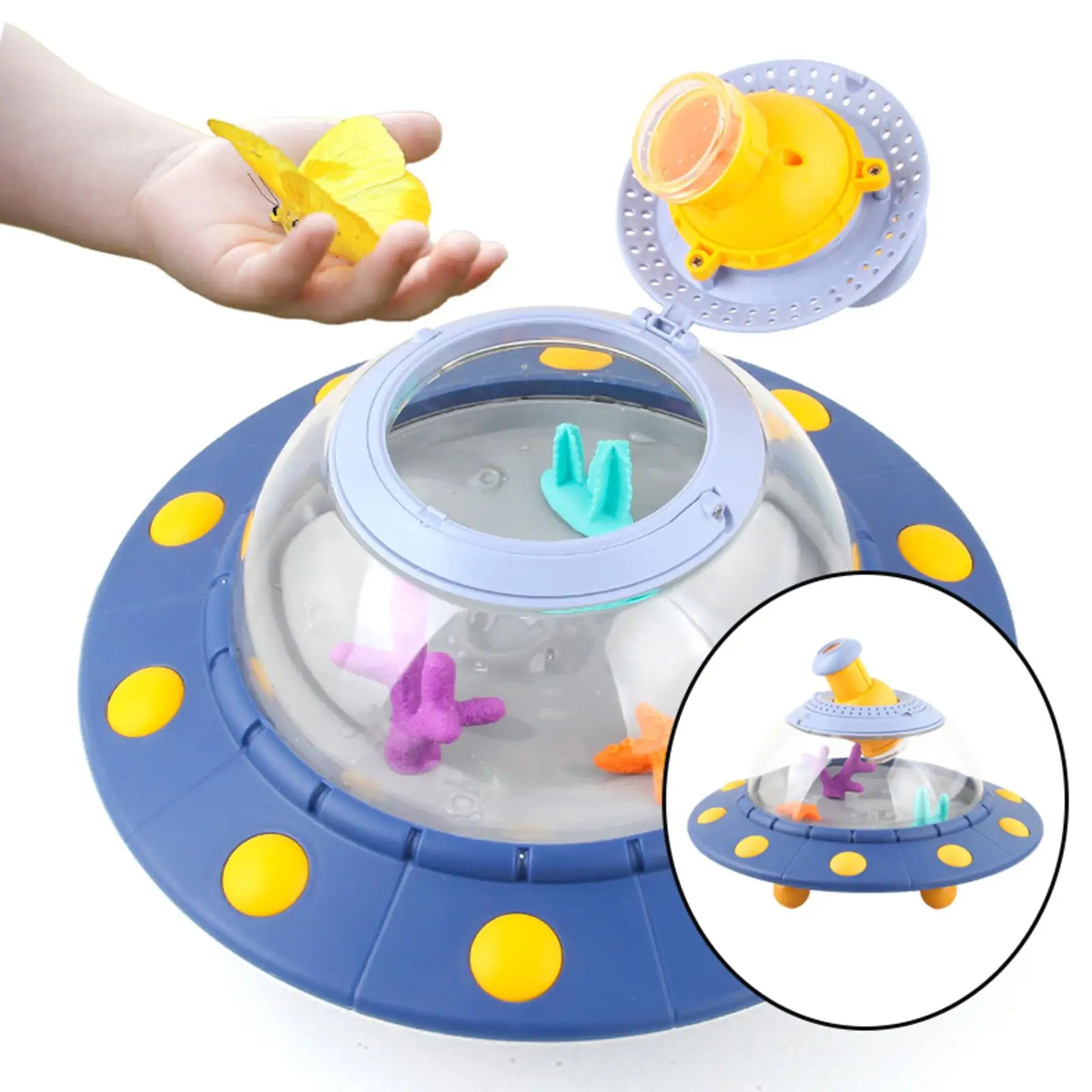 UFO Box Barril de observación Jaula transparente para niños con para niños