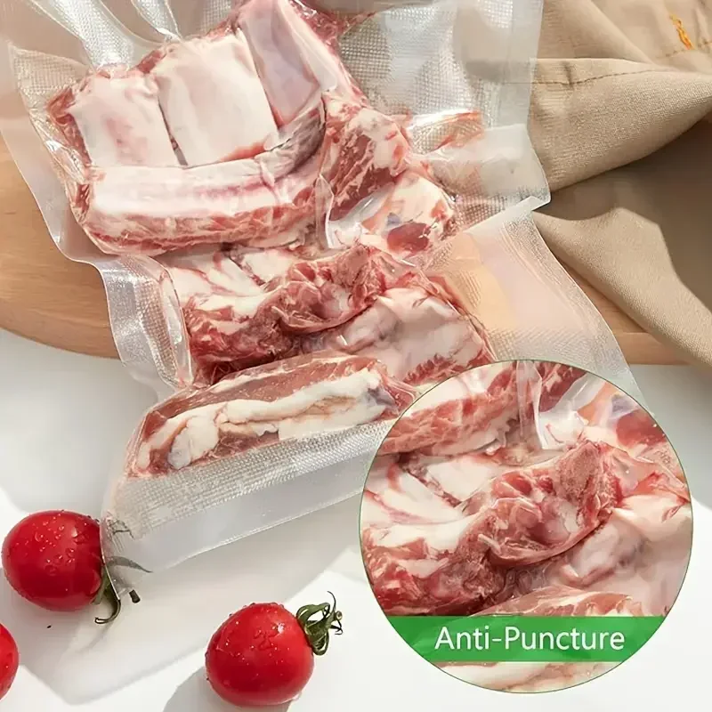 50pcs/Lot BPA-Free Food Vacuum Plastic Sealing Bags Food Preservation Sealed Bag Household Reusable Vacuum Sealer Bag