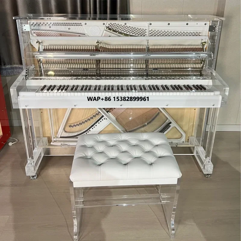 Starway Custom Logo Upright Big Piano Premium Crystal Transparent Stage Home Professional Keyboard Playing Instruments