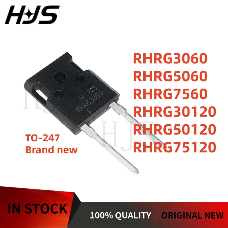 5PCS RHRG30120 RHRG7560 RHRG5060 RHRG75120 RHRG50120 RHRG3060 TO-247 Fast recovery diode New