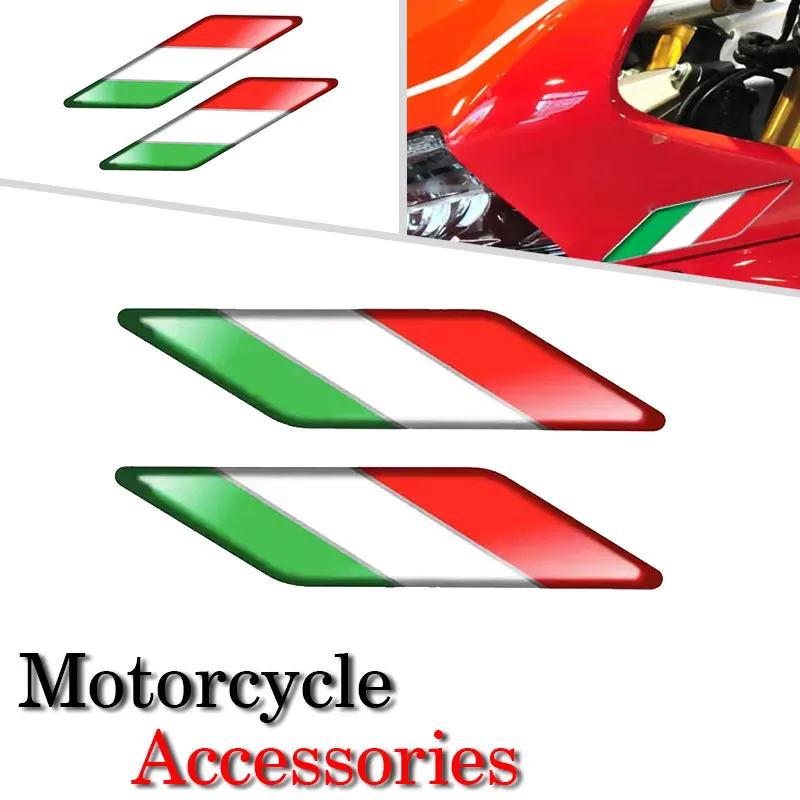 for Aprilia Ducati Piaggio Vespa Accosato Sticker 3D Motorcycle Decal Italy Flag Stickers Italia Limited Edition Sticker Case