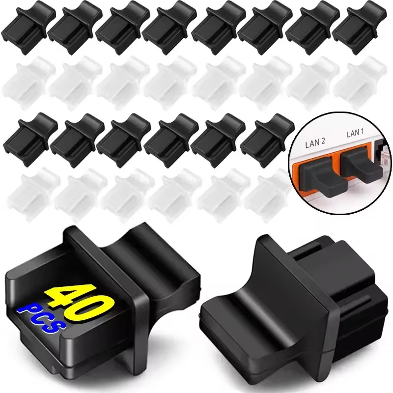 10-50Pcs RJ45 Dust Cap Connector Dust Cover Plug Protector Plugs Hub Port For Laptop/Computer/Router RJ45 Connector Dustplugs