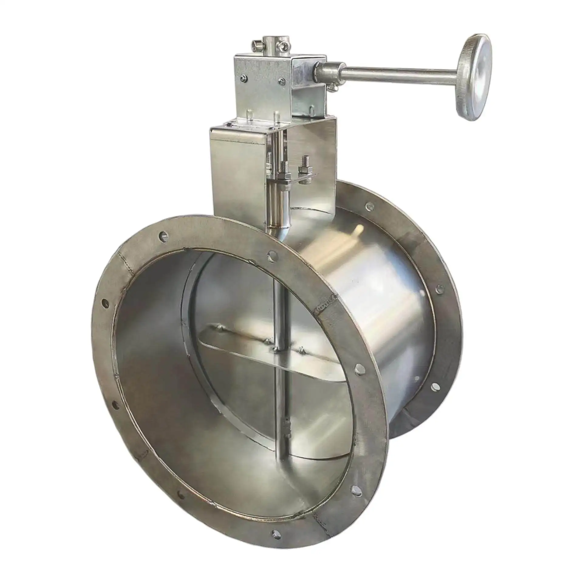 

Stainless steel regulating valve with worm gear actuator