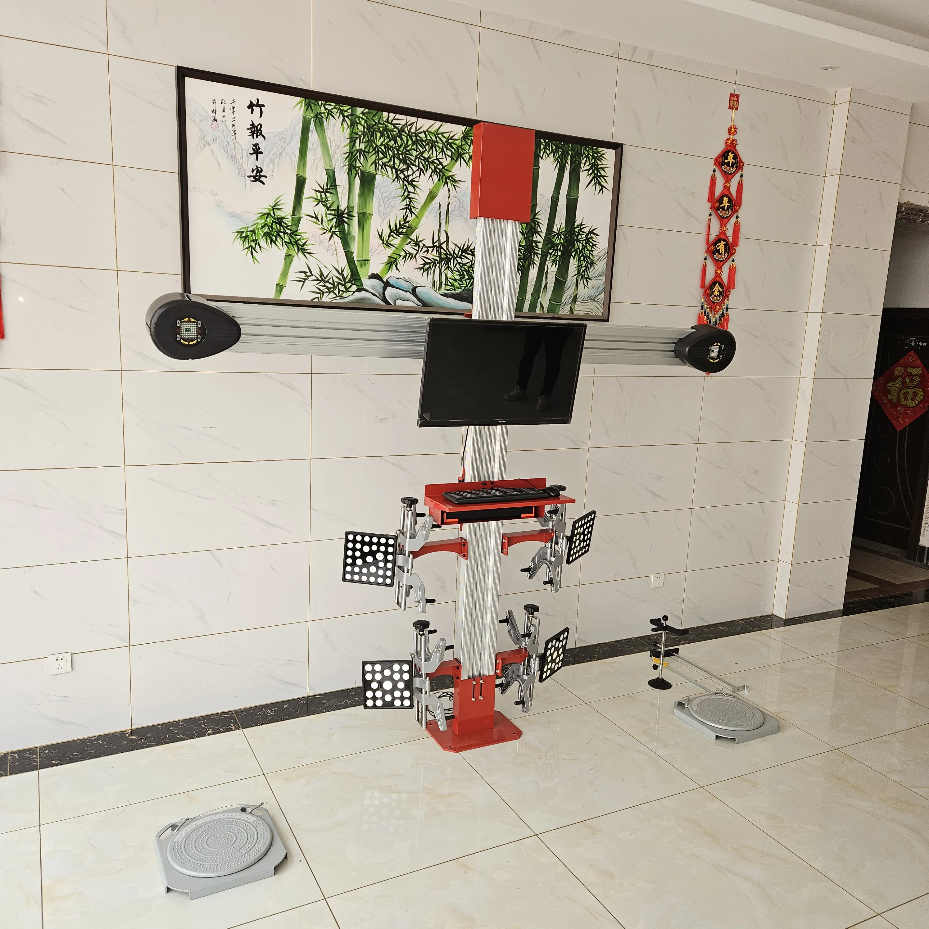 Popular Aluminum Alloy Column 3D Four Wheel Alignment System Manual Car Alignment Machine